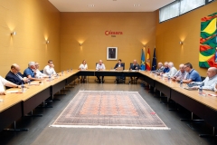 Reunión del Consejo General de Ingenieros Técnicos Industriales de España coordinado por su presidente Don José Antonio Galdón Ruiz en el marcode los Encuentros con los Ingenieros Técnicos Industriales en la Feria Internacional de Muestras de Asturias (FIDMA) el 13 de agosto de 2022. (Foto: Luis Manso).