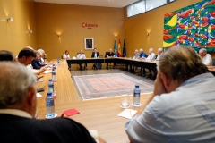 Reunión del Consejo General de Ingenieros Técnicos Industriales de España coordinado por su presidente Don José Antonio Galdón Ruiz en el marcode los Encuentros con los Ingenieros Técnicos Industriales en la Feria Internacional de Muestras de Asturias (FIDMA) el 13 de agosto de 2022. (Foto: Luis Manso).